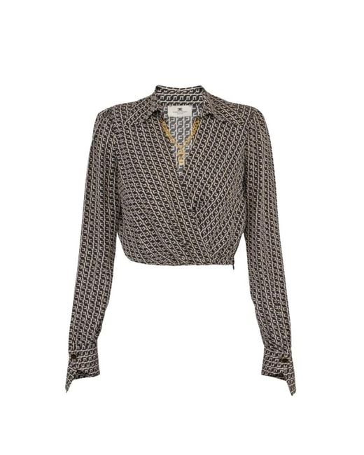 Elisabetta Franchi Blouses in het Gray