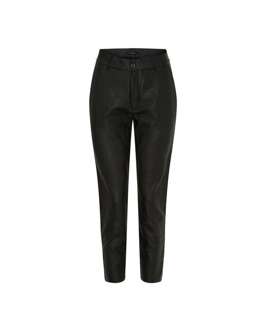 Btfcph Broeken ,Zwart ,Leer Cropped Stretch Leggings in het Black
