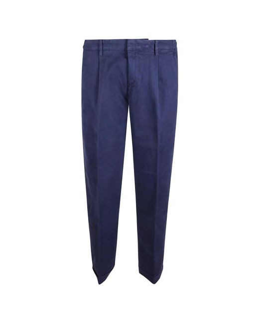 Fay Broeken ,Blauw ,Leer Chinos in het Blue voor heren