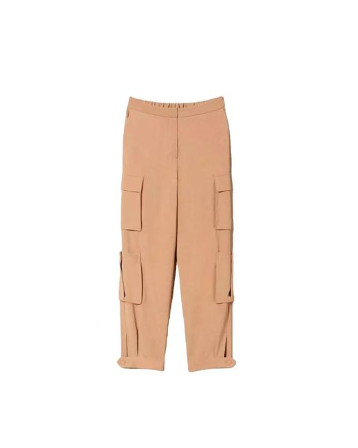 Trousers > straight trousers Twin Set en coloris Natural