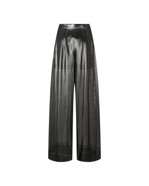 Alberta Ferretti Gray Wide Trousers