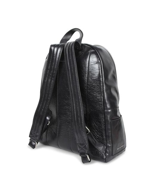 Orciani Glossy Lederrucksack in Black für Herren