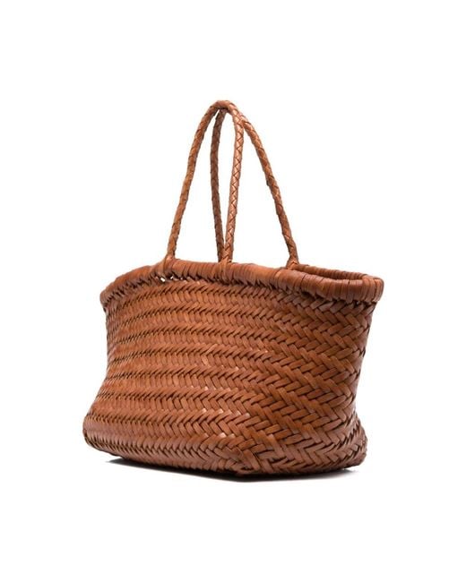 Dragon Diffusion Brown Braune Lederne Geflochtene Handtasche