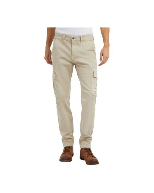 Pantaloni cargo stretch - tonalità di Guess in Natural da Uomo