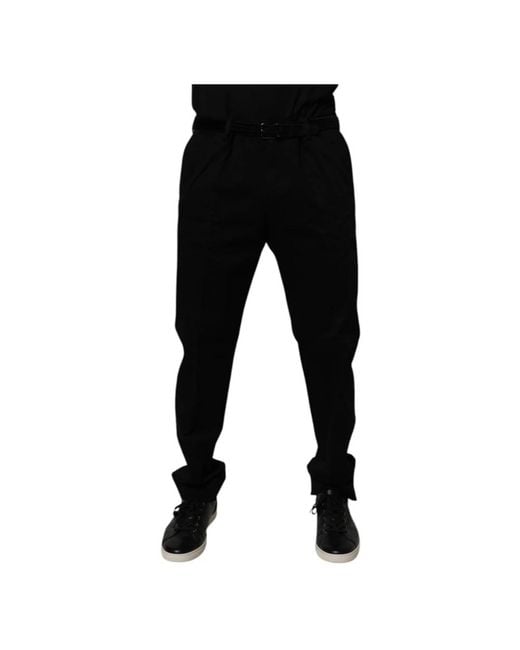 Dolce & Gabbana Black Slim-Fit Trousers for men