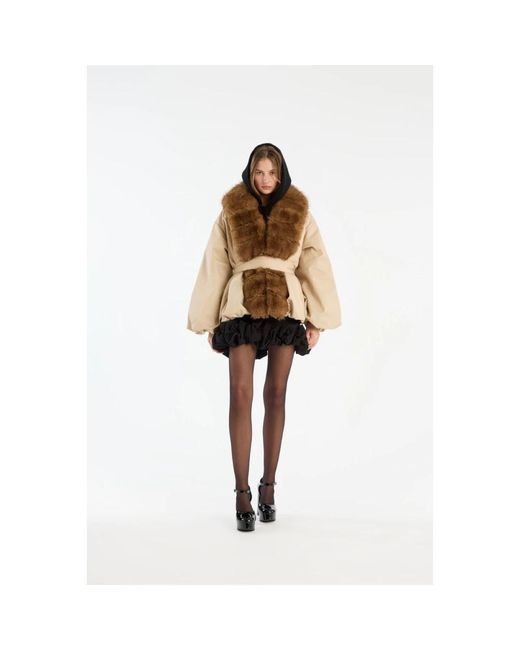 ROTATE BIRGER CHRISTENSEN Faux Fur & Shearling Jackets in het Brown