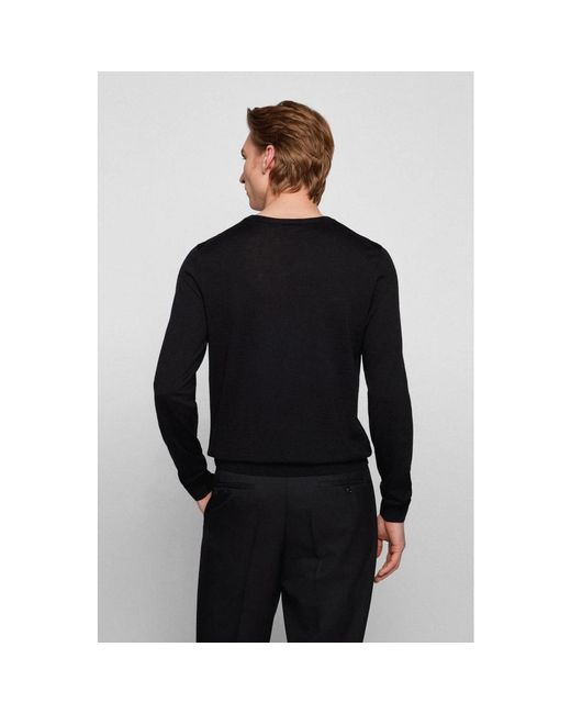 Knitwear > round-neck knitwear Boss pour homme en coloris Black