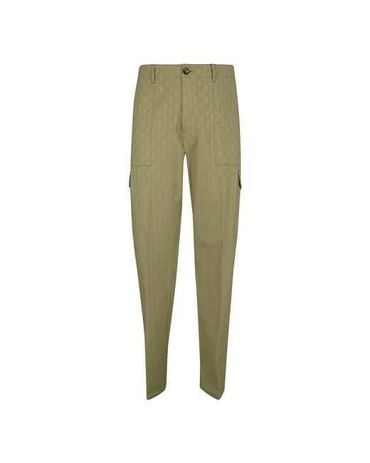 Etro Green Straight Trousers for men