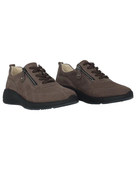 Waldläufer Brown Breite Passform Damensneakers