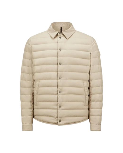 Moncler Jassen ,Polyester Down Shirt Jacket Air Soft in het Natural voor heren