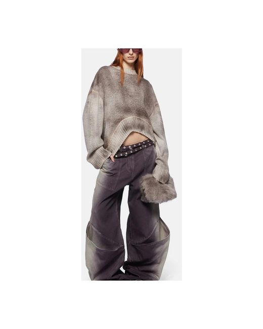 The Attico Round-Neck Knitwear in het Gray