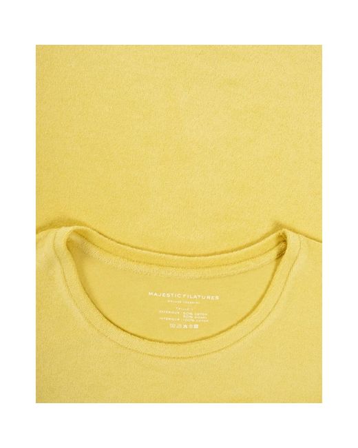 Majestic Filatures Yellow Weiches terry rundhals t-shirt