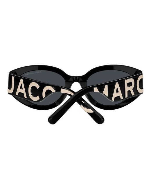 Marc Jacobs Black Schwarze weiß/graue sonnenbrille