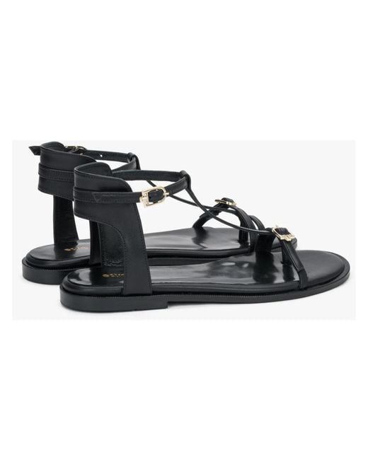 ESTRO Blue Flat Sandals