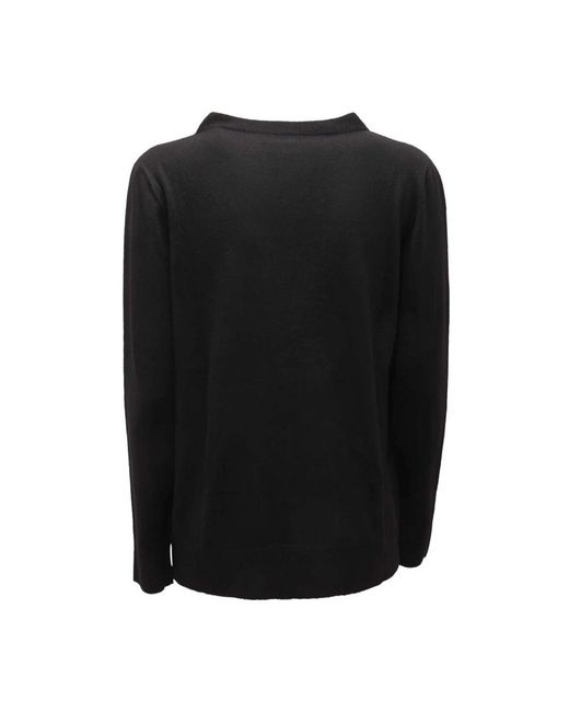 D.exterior Black Round-Neck Knitwear