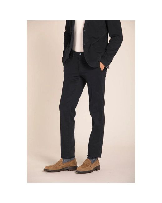 Mason's Gabardine Stretch Chino Hose Regular Fit in Black für Herren