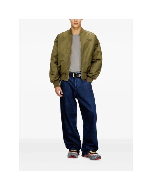 DIESEL Green Bomber Jackets for men