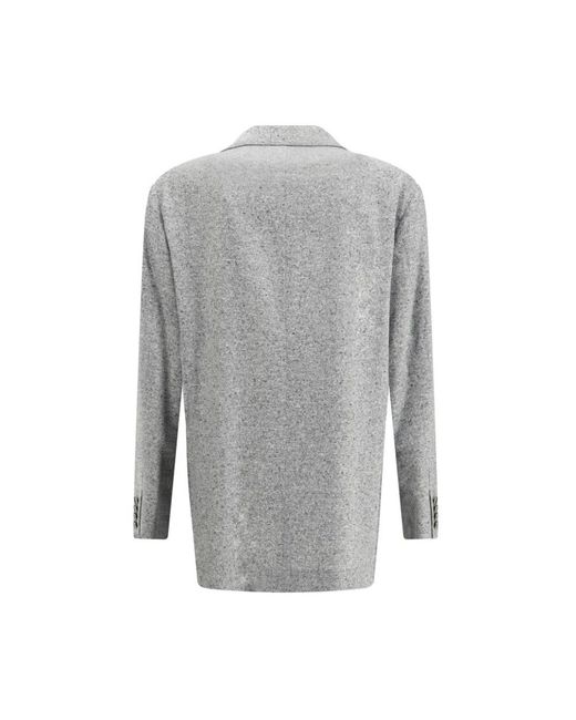 Brunello Cucinelli Deconstructed Wol Kasjmier Blazer in het Gray voor heren
