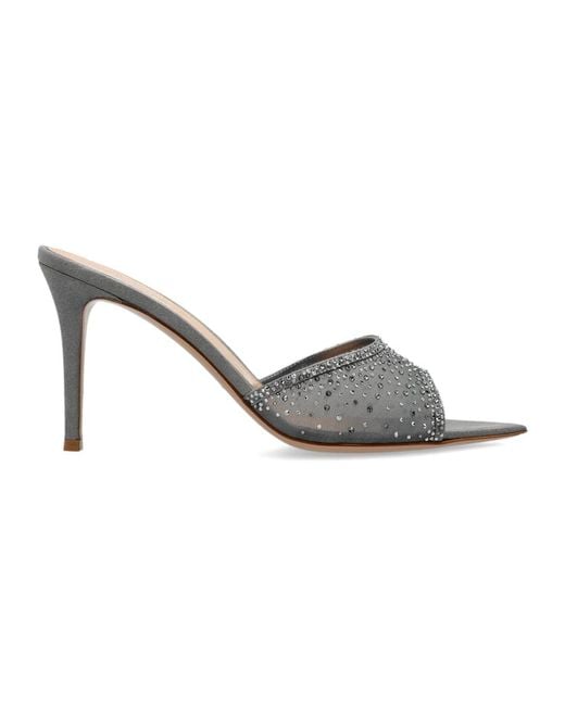 Gianvito Rossi Women's Gray Heeled Mules