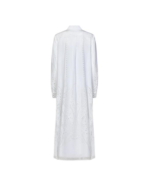 Alberta Ferretti White Shirt Dresses