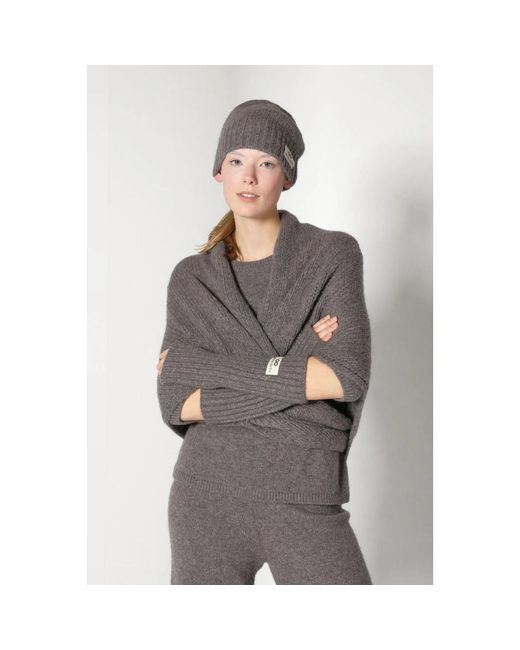 SMINFINITY Accessoires ,Bruin ,Gebreide Ribmuts in het Gray