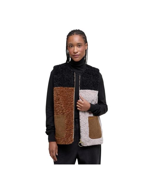 Barbour Fleece Gilet Cathy in het Brown