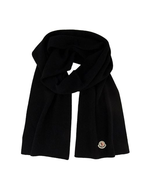 Moncler Black Winter Scarves for men