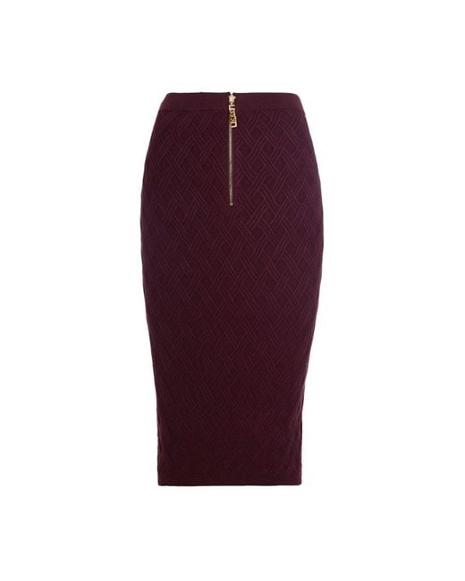 Elisabetta Franchi Purple Midi Skirts