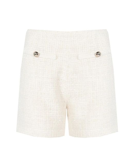 Guess White Elegante high-waisted shorts