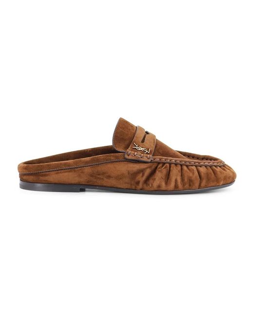 Saint Laurent Brown Mules