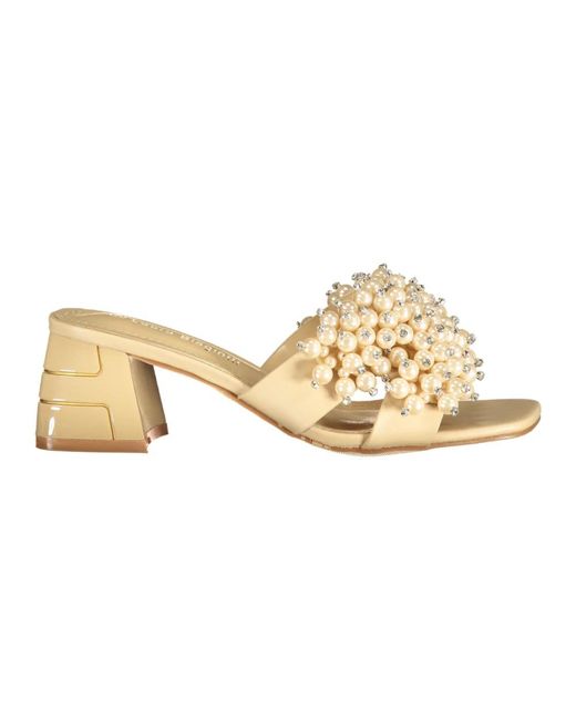 Laura Biagiotti Metallic Heeled Mules