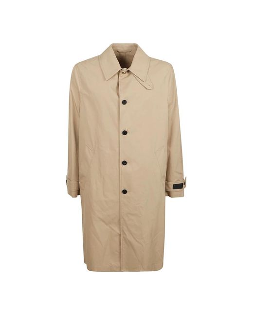 Versace Natural Single-Breasted Coats for men