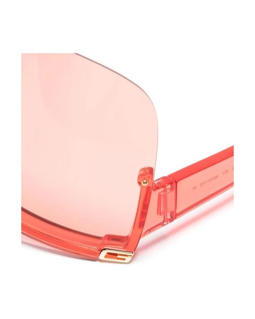 Gucci Pink Rote sonnenbrille, stilvoll und vielseitig