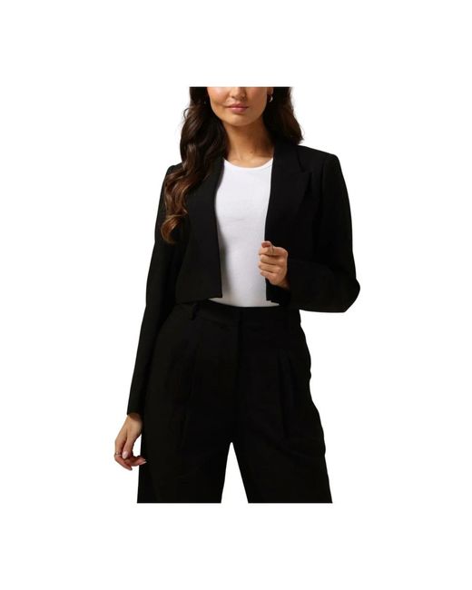 co'couture Jassen ,Zwart ,Polyester Zwarte Crop Blazer in het Black