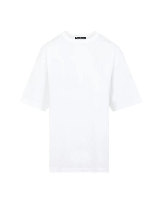 Acne Oversize weiße t-shirt in White für Herren