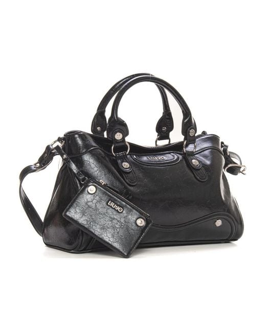 Liu Jo Black Satchel-handtasche mit multifunktionstaschen,ecs m satchel handbag,satchel handtasche mit multifunktionstaschen