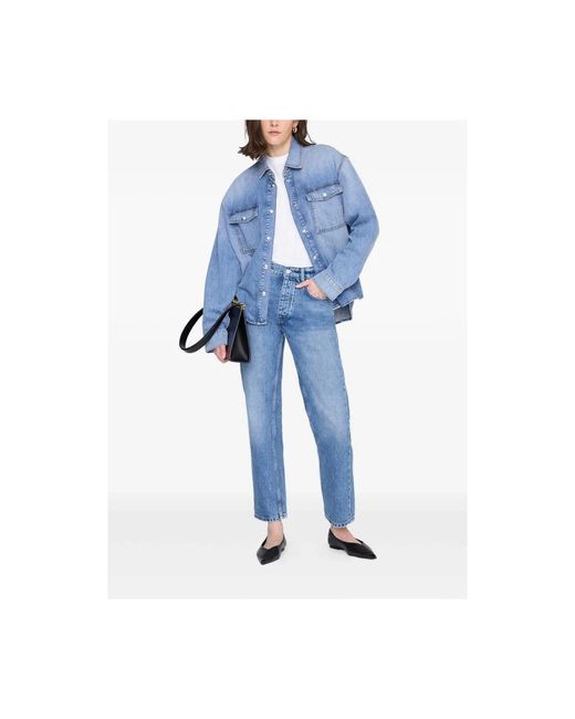 Anine Bing Blue Denim Shirts