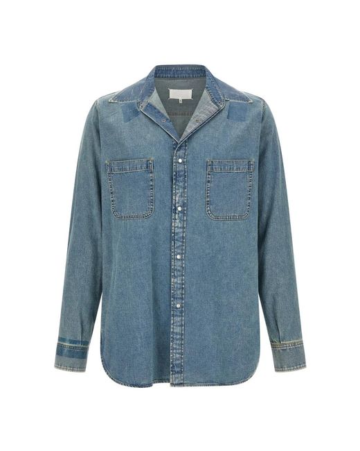 Maison Margiela Blue Denim Shirts for men