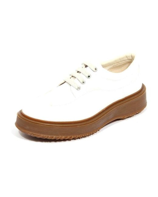 Hogan White Laced Shoes