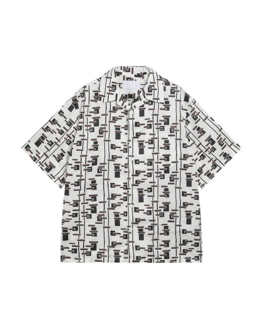 Prada Gray Short Sleeve Shirts for men