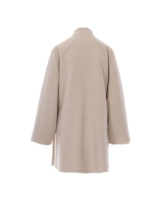 Fabiana Filippi Natural Single-Breasted Coats