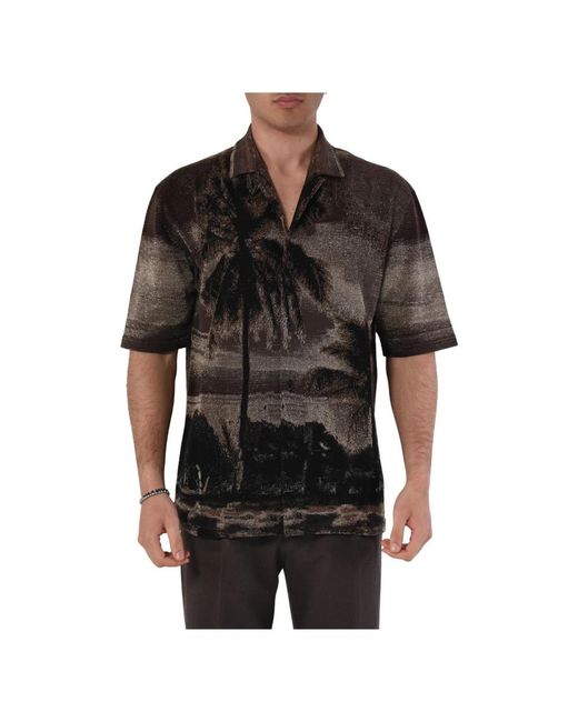 Roberto Collina Black Short Sleeve Shirts for men