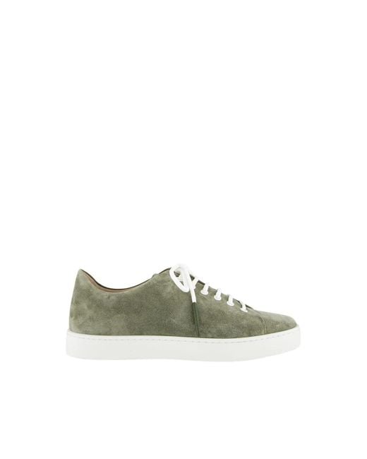 Manolo Blahnik Khaki Wildleder Schnürsneaker in Green für Herren