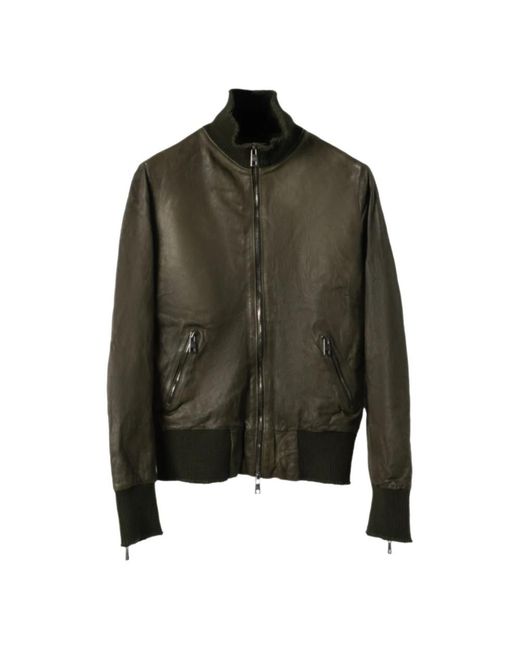 Giorgio Brato Green Leather Jackets