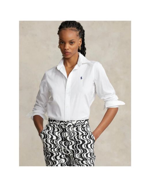 Ralph Lauren White Charlotte Poplin Shirt