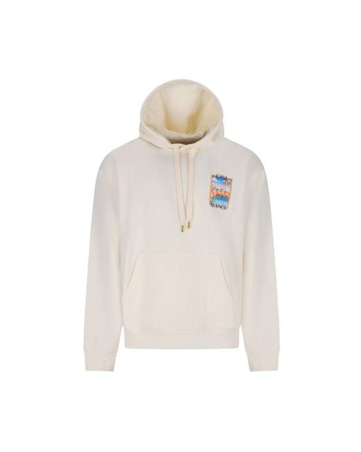 Casablanca Surreal Pool Hooded Sweatshirt in het White voor heren