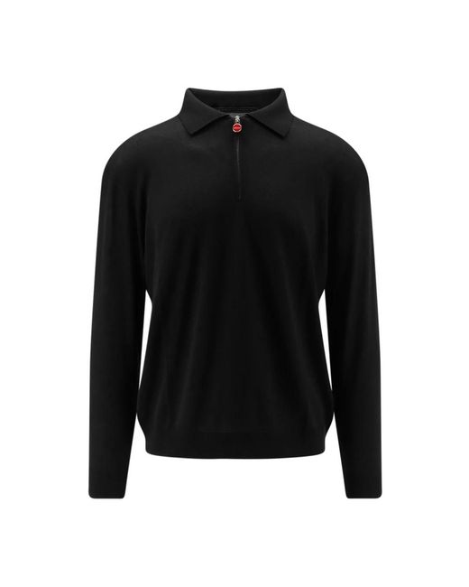 Kiton Black Round-Neck Knitwear for men