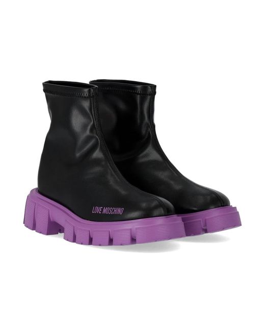 Love Moschino Black Ankle Boots