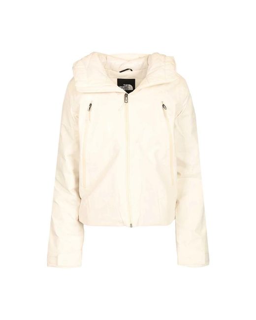 The North Face Mountain Range Down Hooded Jacket in het White