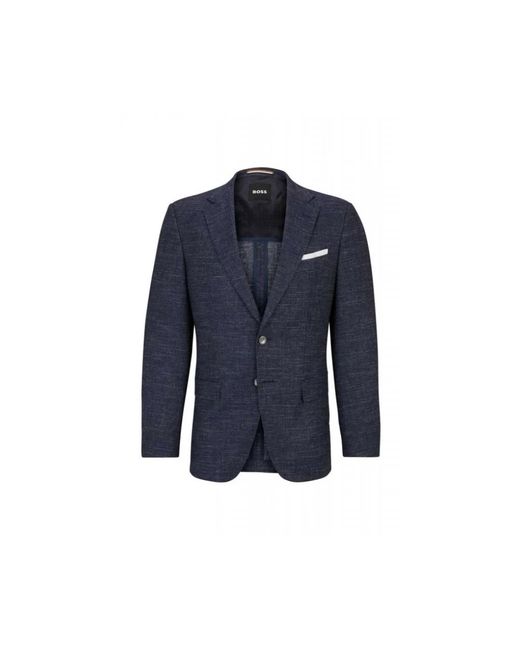 HUGO Jassen ,Blauw ,Katoen Slim-Fit Blazer in het Blue voor heren